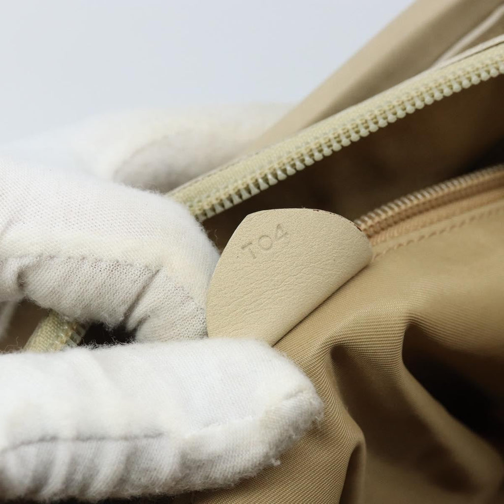 Celine Handbag Nylon Beige Nylon Handbag