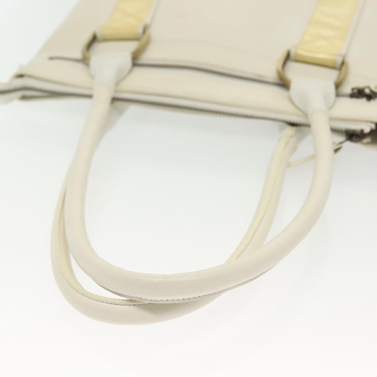Burberry Vintage Tote Leather White Leather Tote Bag