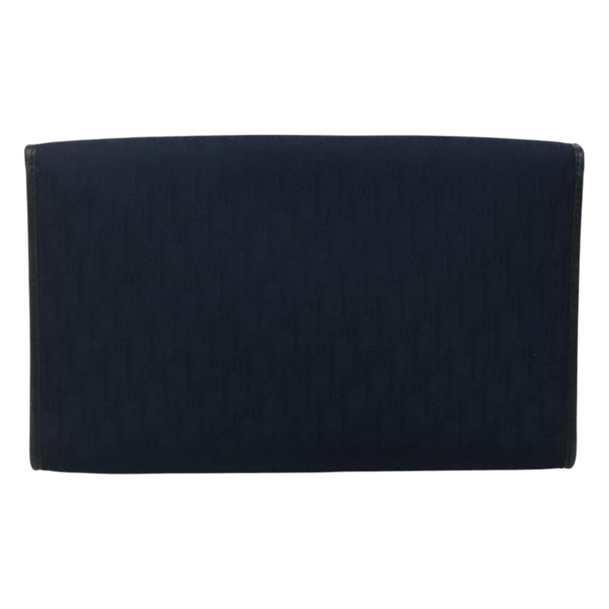 Christian Dior Vintage Trotter Shoulder Bag Canvas Navy Canvas Shoulder Bag Bag (Pre-Owned)