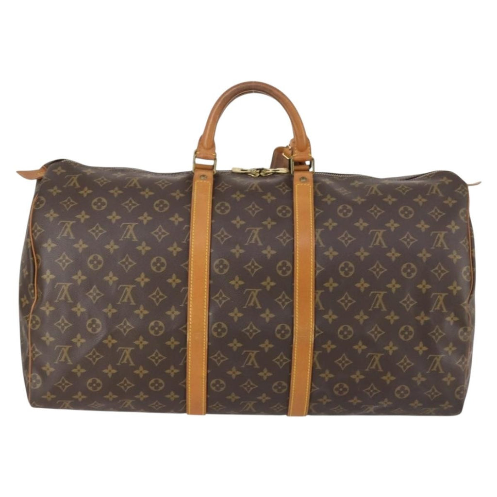 Louis Vuitton Keepall Bag Monogram Canvas Brown Canvas Travel Bag