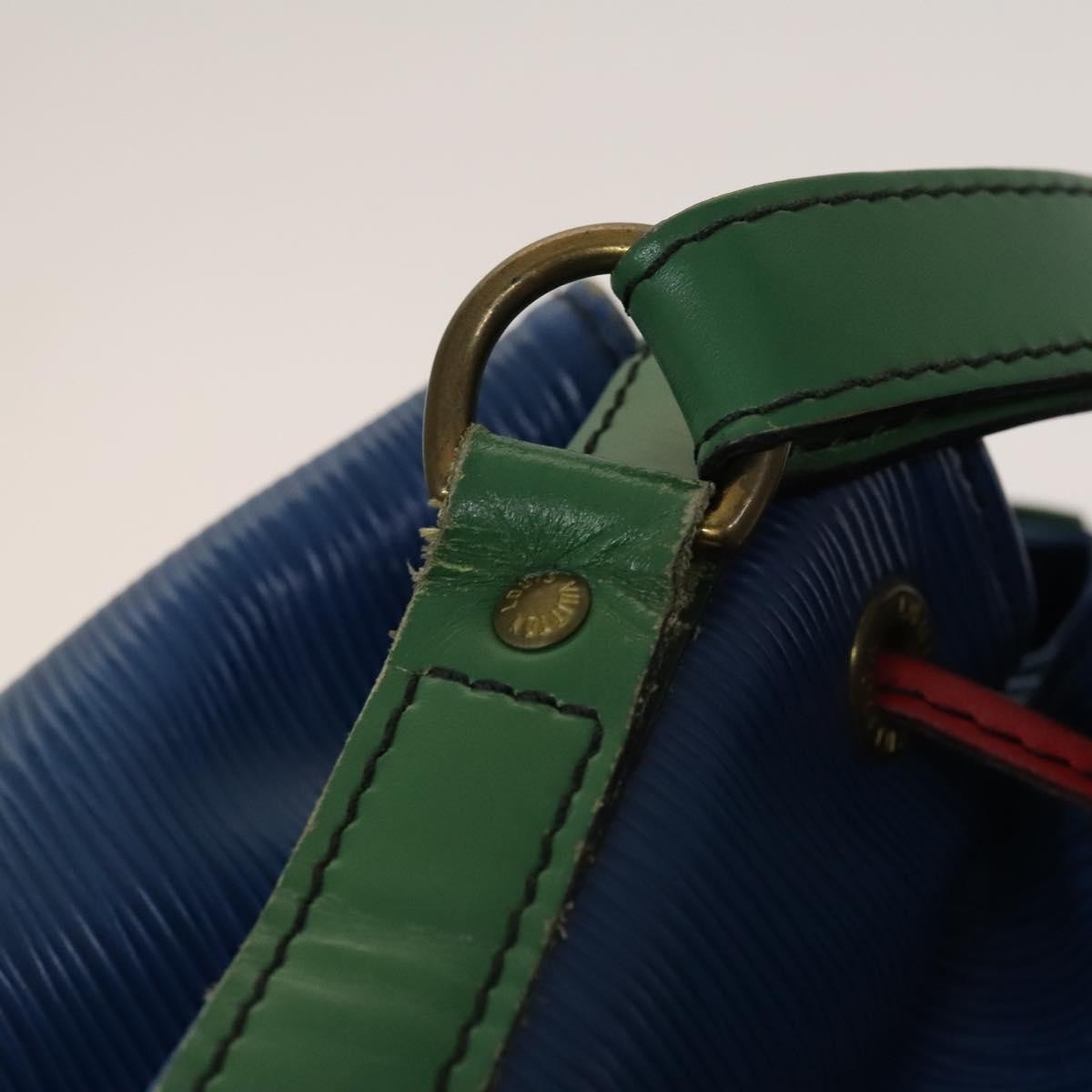 Louis Vuitton Tricolor Noe Handbag Epi Leather Blue Leather Bag