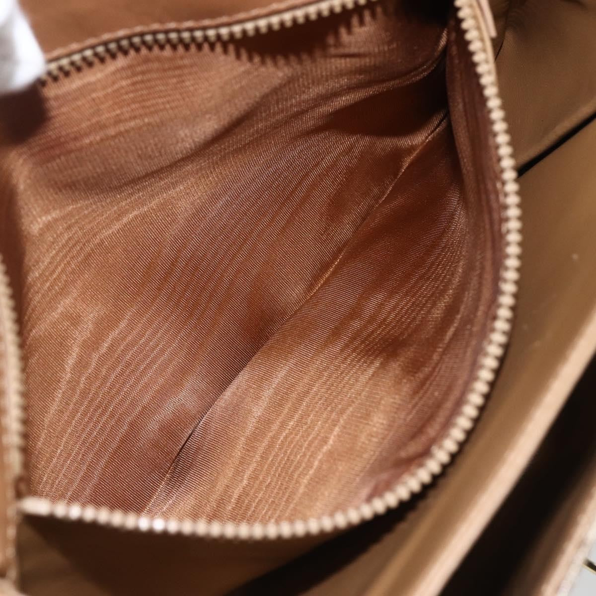 Celine Vintage Macadam Shoulder Bag Canvas And Leather Beige Canvas Shoulder Bag Bag