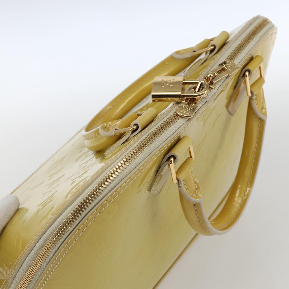 Louis Vuitton Alma Handbag Monogram Vernis Beige Patent_Leather Handbag