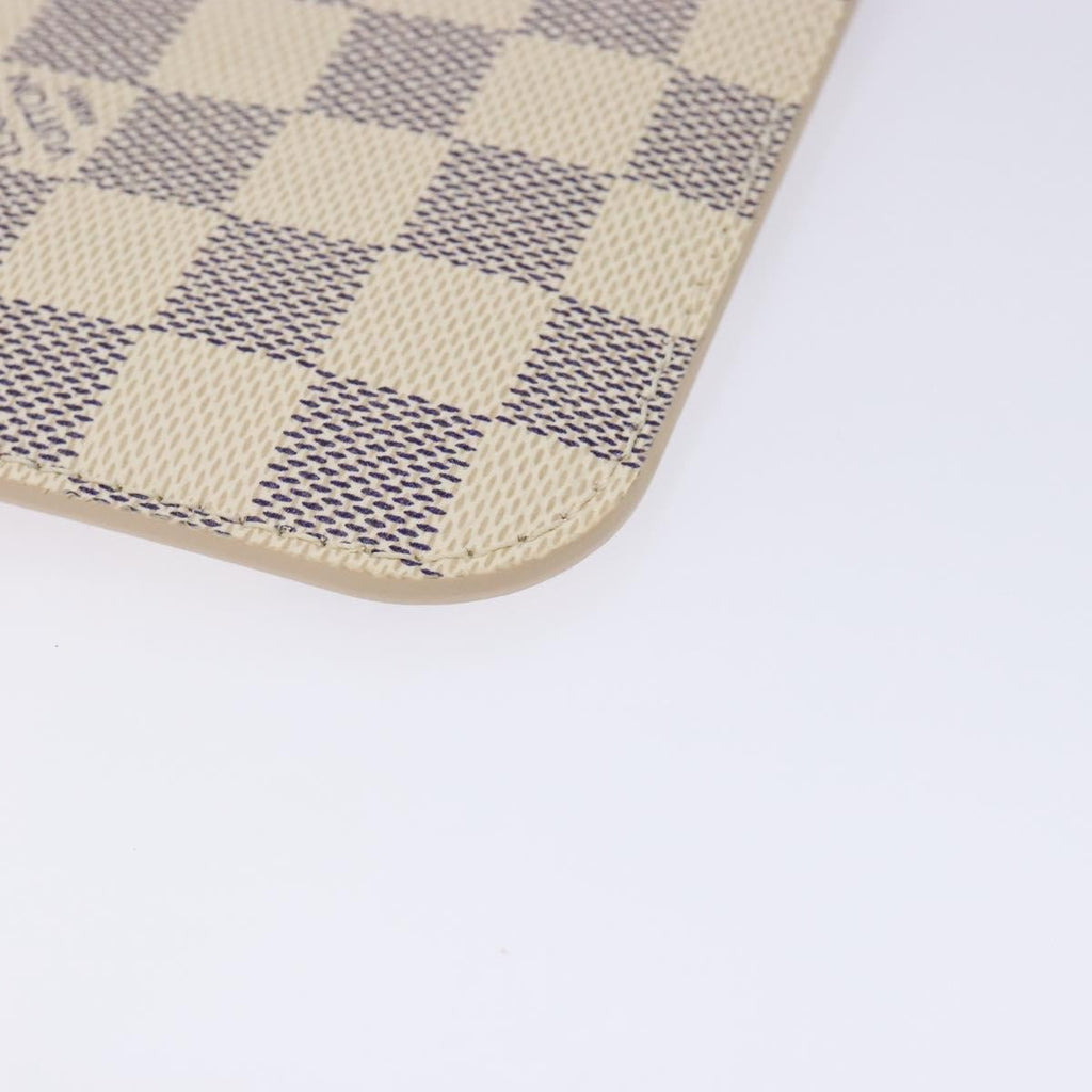 Louis Vuitton Neverfull Pochette Damier White Canvas Bag