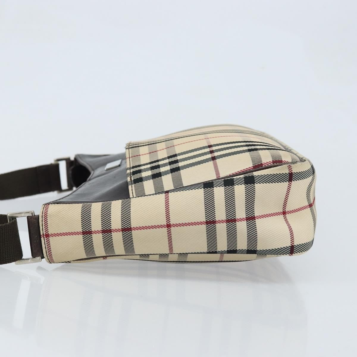 Burberry Nova Check Shoulder Bag Canvas And Leather Beige Canvas Shoulder Bag