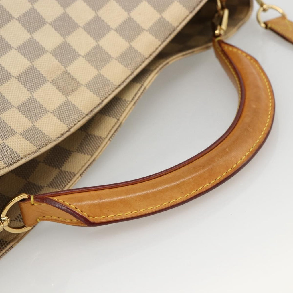 Louis Vuitton Soffi Handbag Damier Beige Canvas Handbag