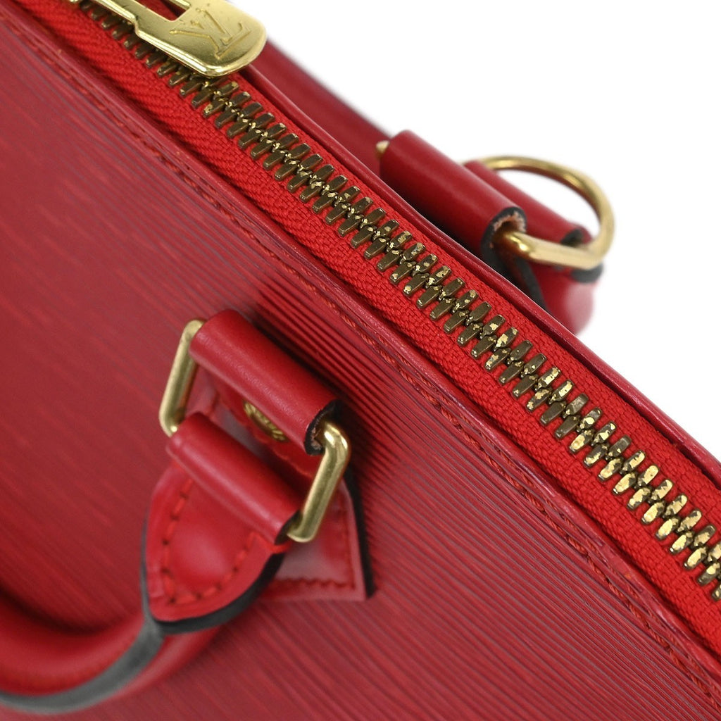Louis Vuitton Vintage Alma Handbag Epi Leather Red Leather Handbag