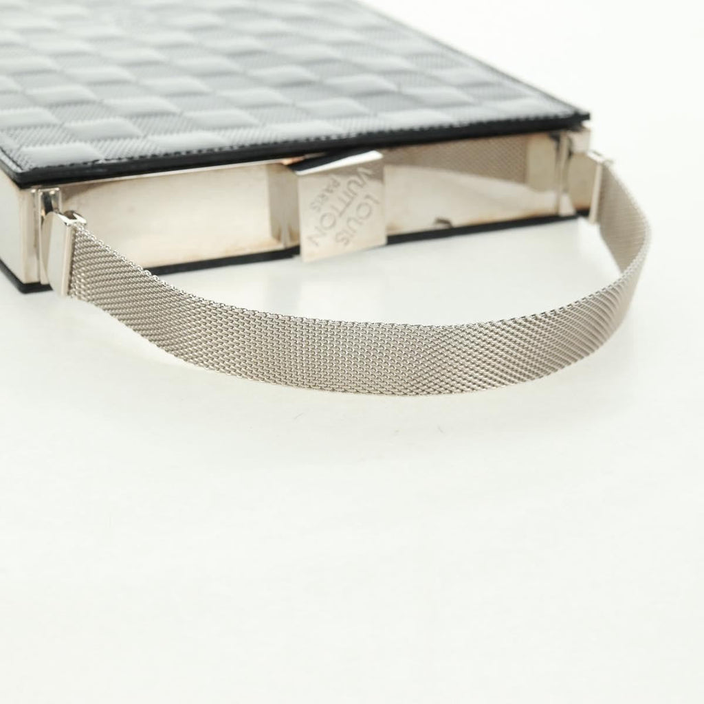 Louis Vuitton Saint Ange Handbag Damier Vernis Black Patent_Leather Handbag