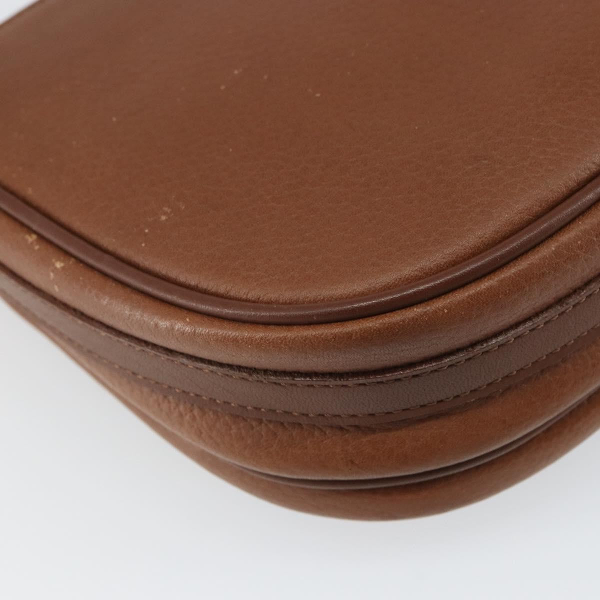 Burberry Vintage Flap Crossbody Bag Leather Brown Leather Shoulder Bag