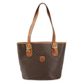 Celine Vintage Macadam Tote Bag Canvas Brown Pvc Tote Bag Bag