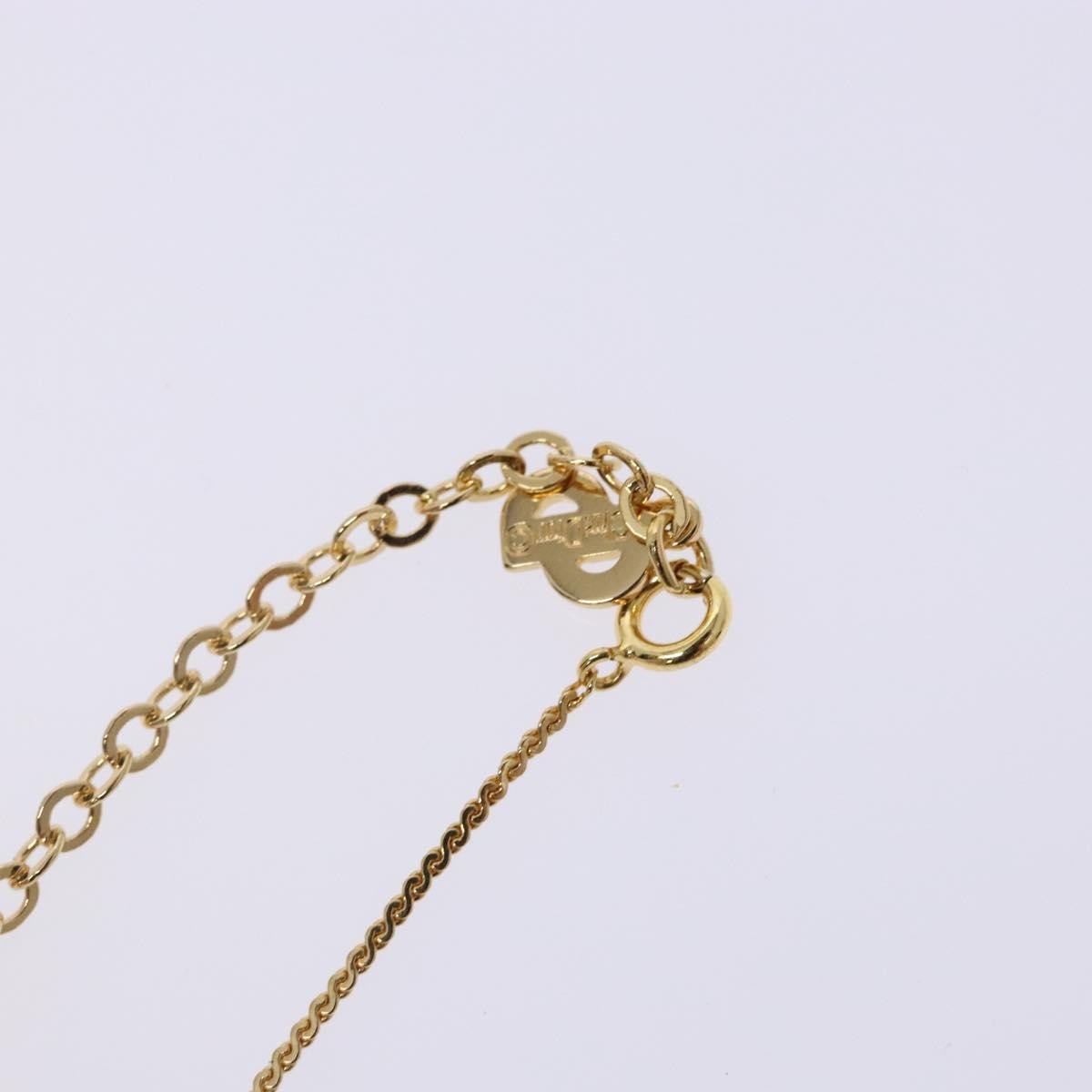 Christian Dior Cd Round Pendant Necklace Metal Gold Metal Necklace Jewelry (Pre-Owned)