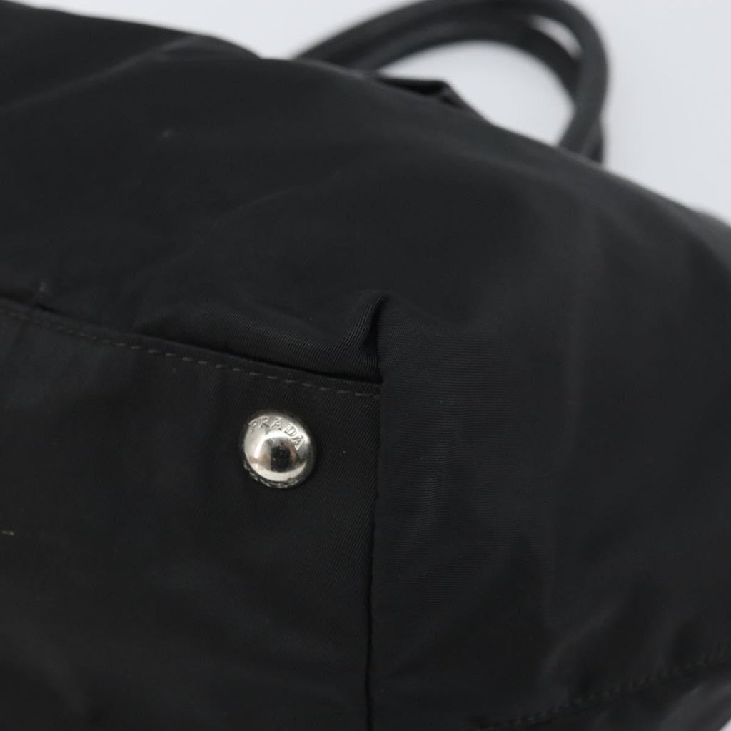 Prada Bow Tote Tessuto With Leather Black Nylon Tote Bag Bag