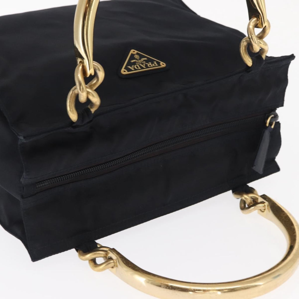 Prada Metal Handles Tote Tessuto Navy Nylon Tote Bag Bag