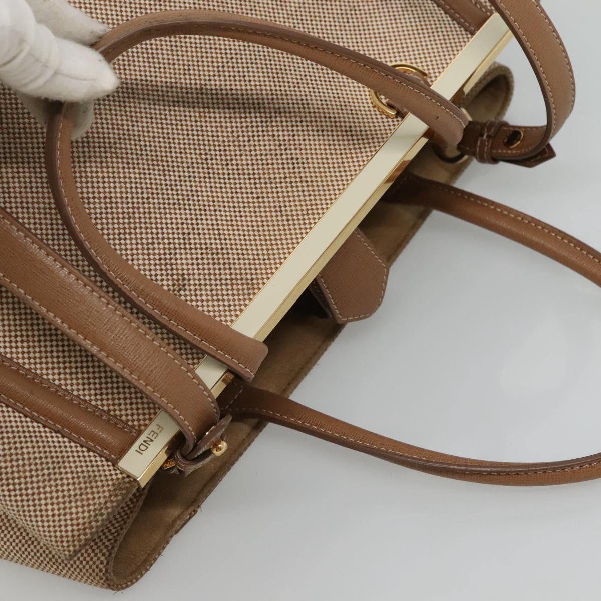 Fendi 2Jours Bag Canvas Beige Canvas Tote Bag Bag