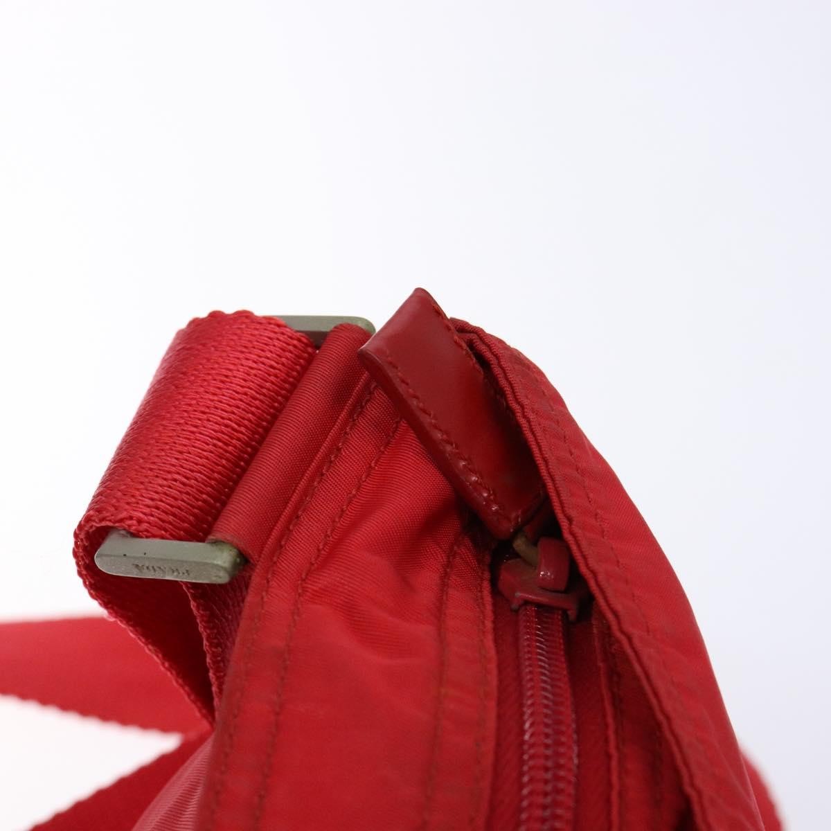 Prada Flat Messenger Bag Tessuto Red Nylon Bag