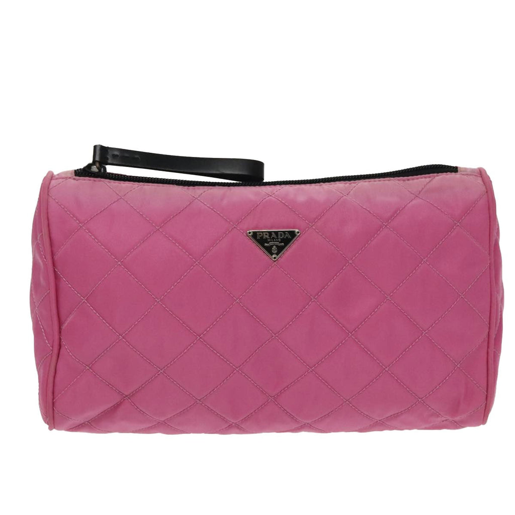 Prada Toiletry Pouch Tessuto Pink Nylon Clutche & Pouche Bag