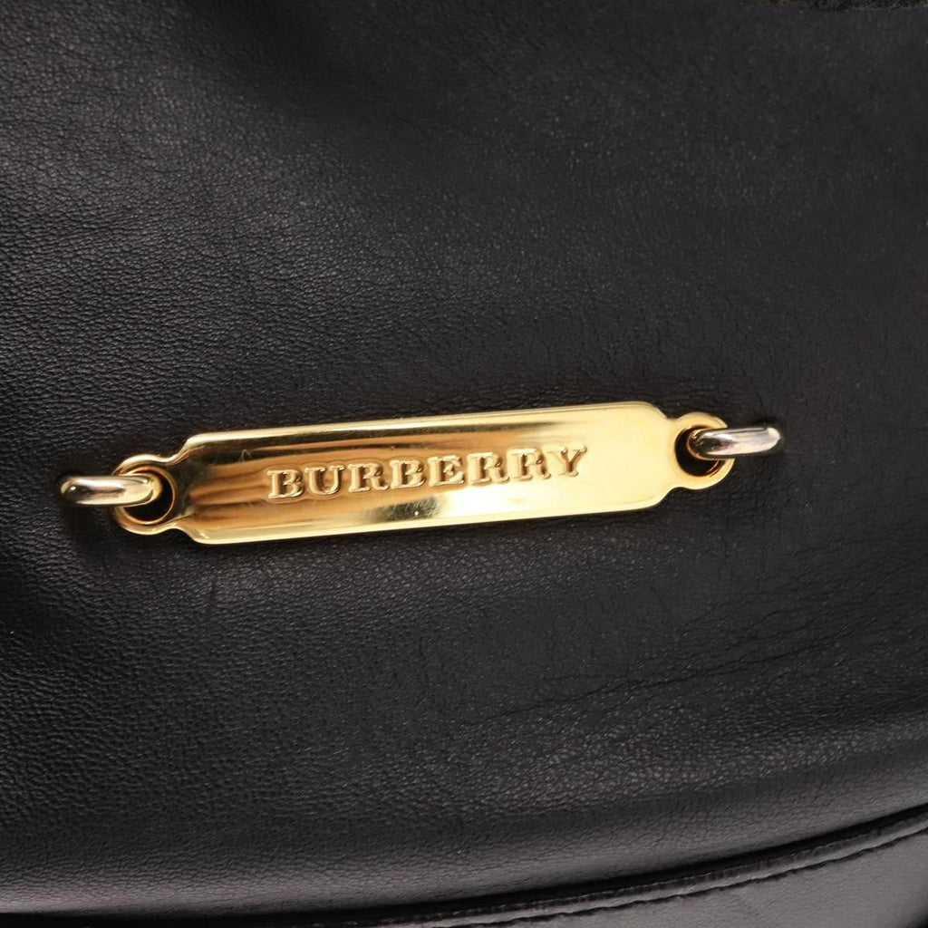 Burberry Vintage Tote Leather Black Leather Tote Bag