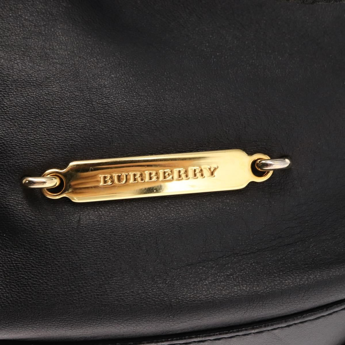 Burberry Vintage Tote Leather Black Leather Tote Bag