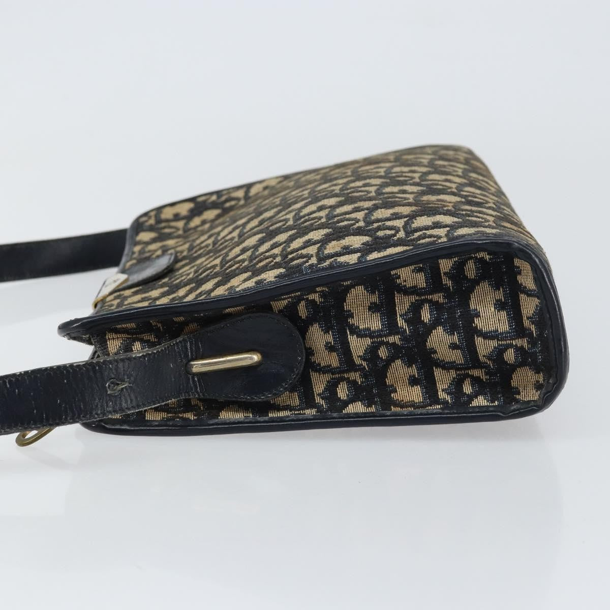 Christian Dior Vintage Trotter Shoulder Bag Canvas Navy Canvas Shoulder Bag Bag (Pre-Owned)
