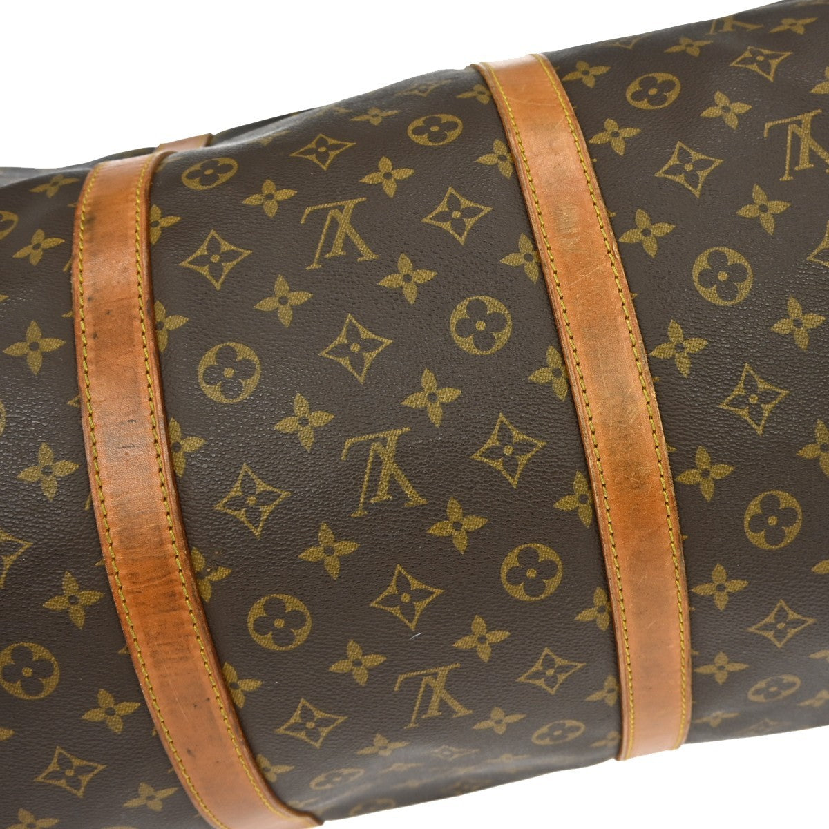 Louis Vuitton Keepall Bag Monogram Canvas Brown Canvas Travel Bag