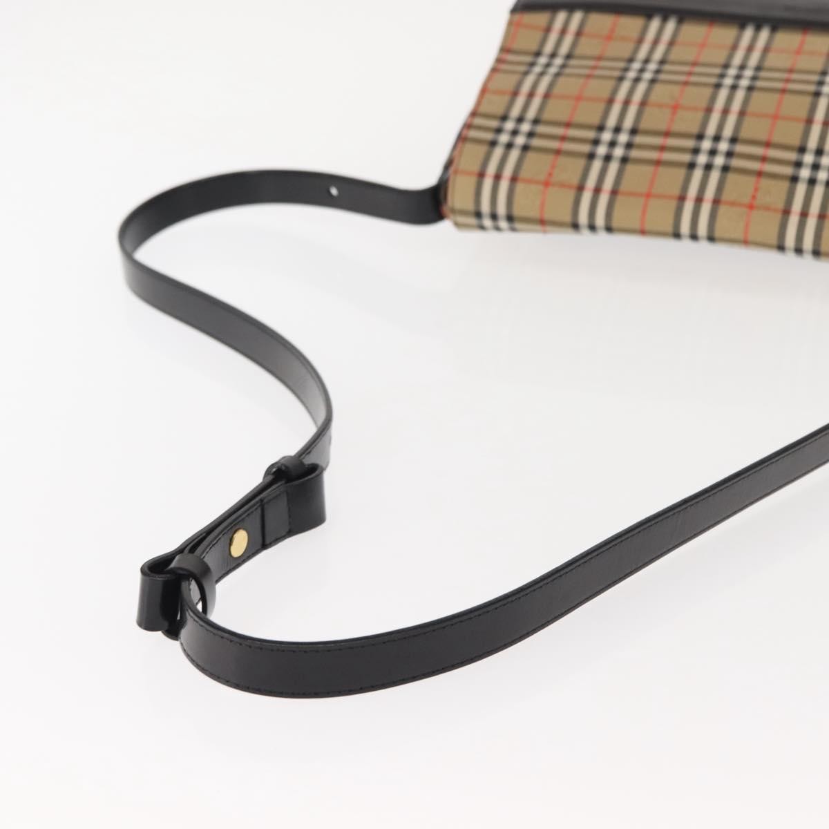 Burberry Nova Check Shoulder Bag Canvas Beige Canvas Shoulder Bag