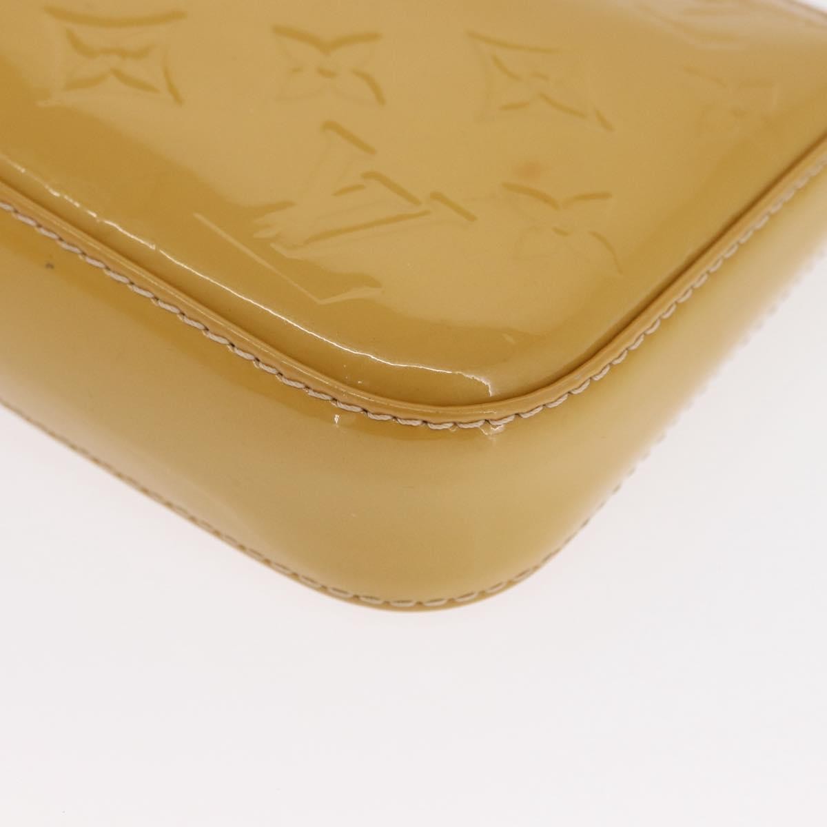 Louis Vuitton Pochette Accessoires Nm Monogram Vernis Yellow Patent_Leather Clutche & Pouche Bag