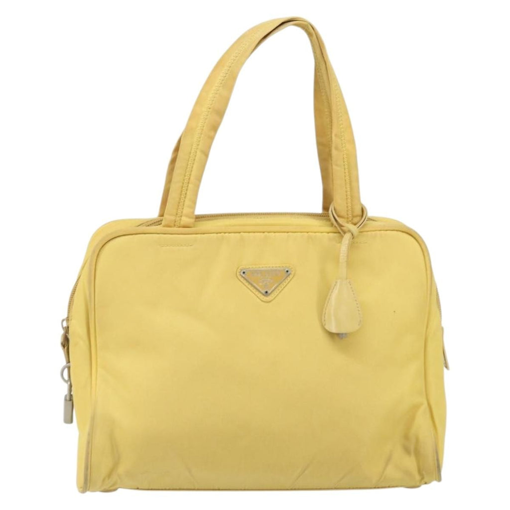 Prada Zip Around Tote Tessuto Yellow Nylon Handbag