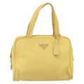 Prada Zip Around Tote Tessuto Yellow Nylon Handbag