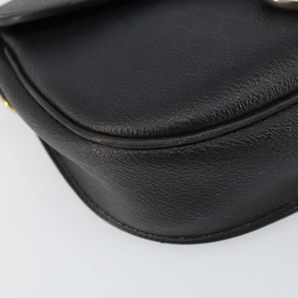 Christian Dior Vintage Honeycomb Flap Crossbody Bag Canvas And Leather Black Canvas Shoulder Bag Bag (Pre-Owned)