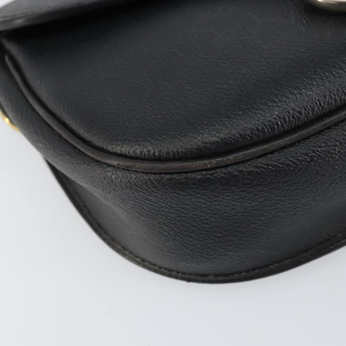 Christian Dior Vintage Honeycomb Flap Crossbody Bag Canvas And Leather Black Canvas Shoulder Bag Bag (Pre-Owned)