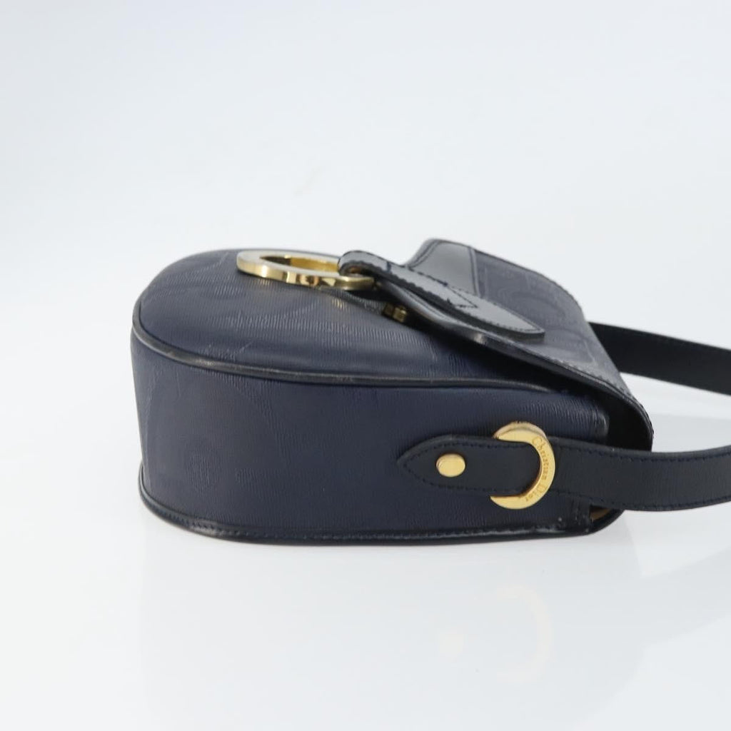 Christian Dior Trotter Shoulder Bag Canvas Navy Canvas Shoulder Bag Bag (Pre-Owned)