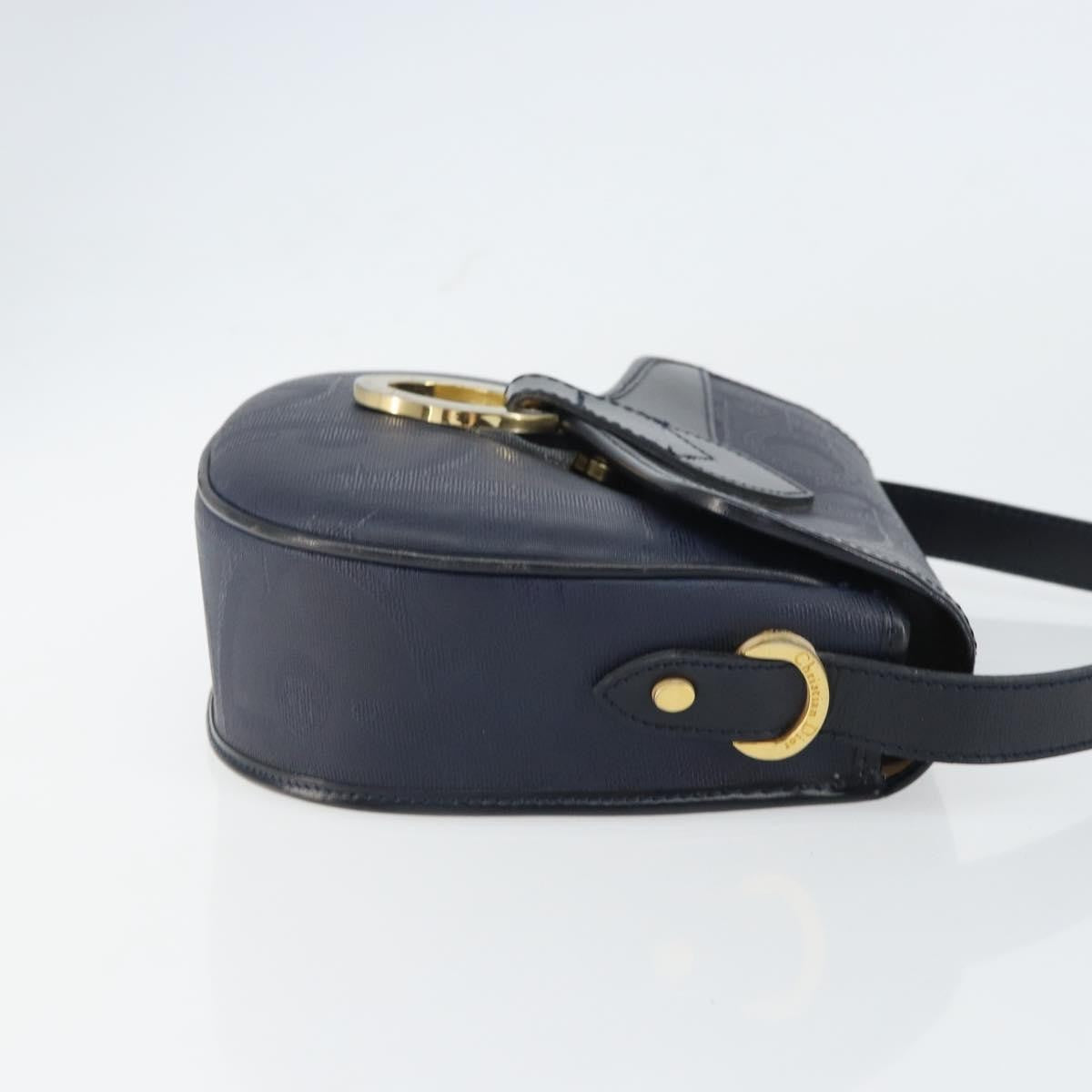 Christian Dior Trotter Shoulder Bag Canvas Navy Canvas Shoulder Bag Bag (Pre-Owned)