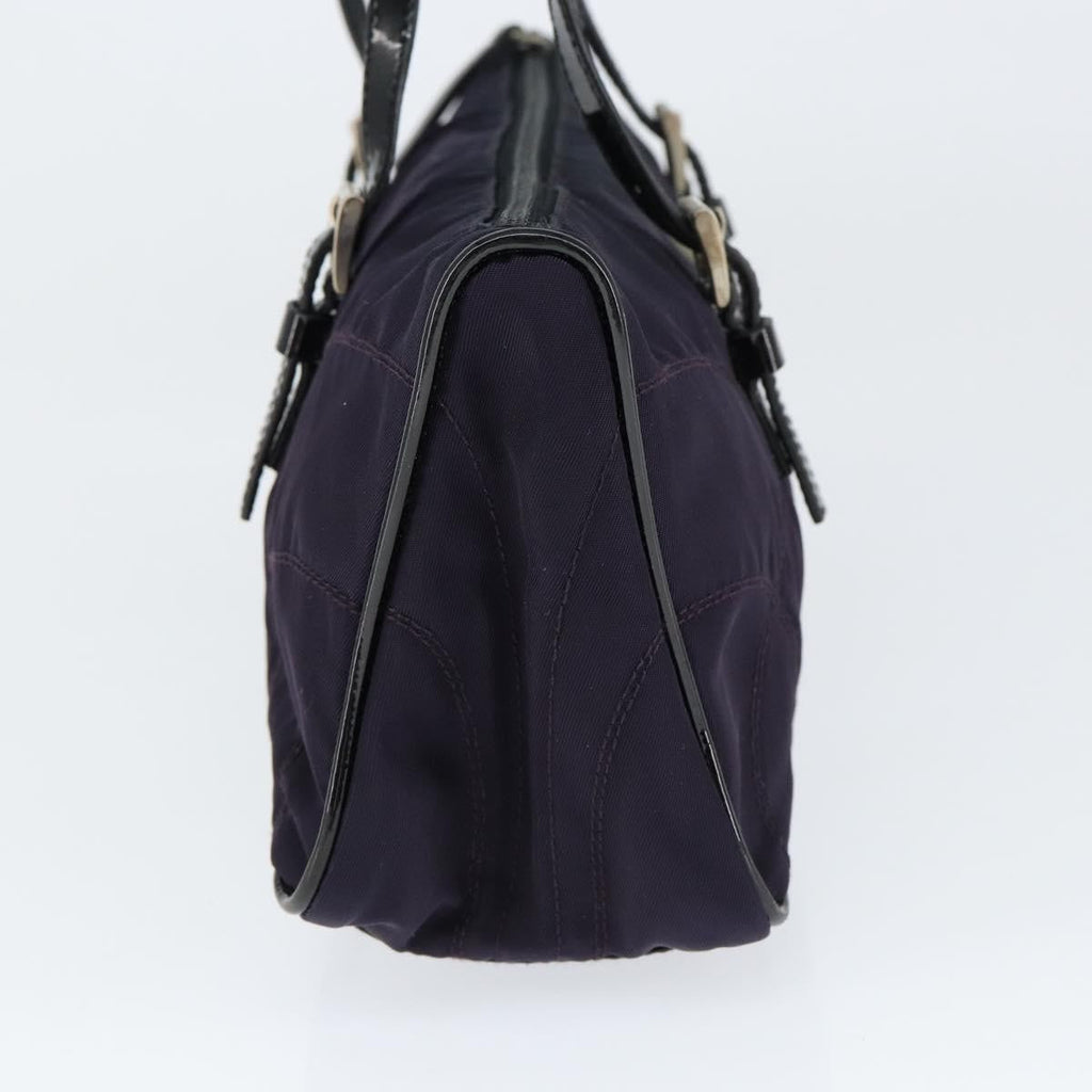 Prada Baguette Shoulder Bag Quilted Tessuto With Leather Purple Nylon Shoulder Bag Bag
