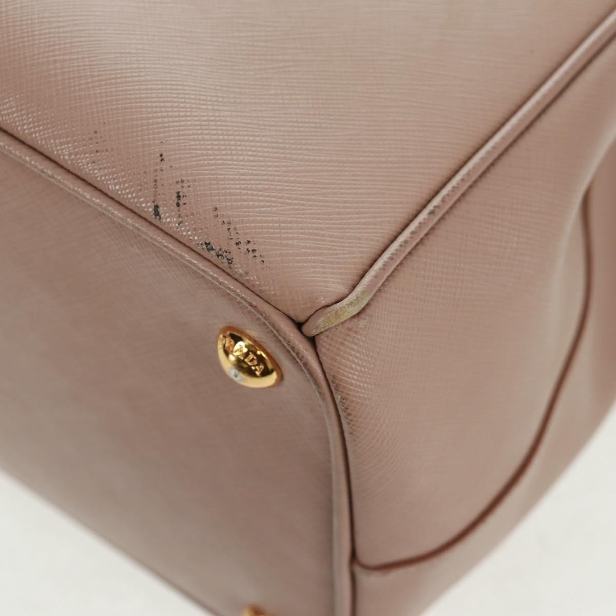 Prada Double Zip Lux Tote Saffiano Leather Pink Leather Tote Bag Bag