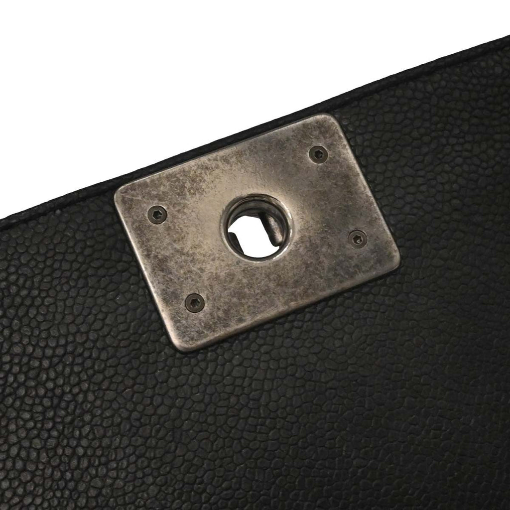 Chanel Boy Flap Bag Tweed And Leather Black Leather Shoulder Bag Bag