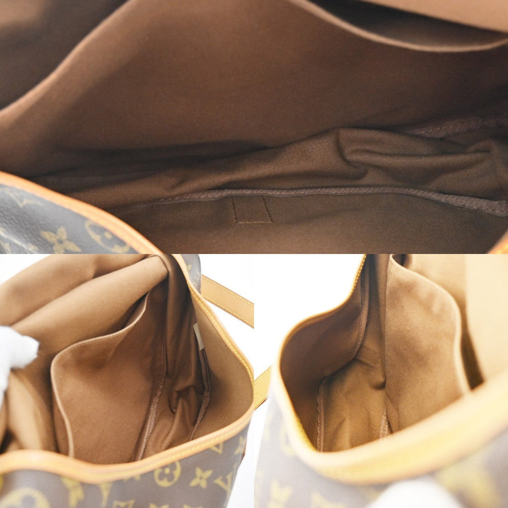 Louis Vuitton Saumur Handbag Monogram Canvas Brown Canvas Shoulder Bag