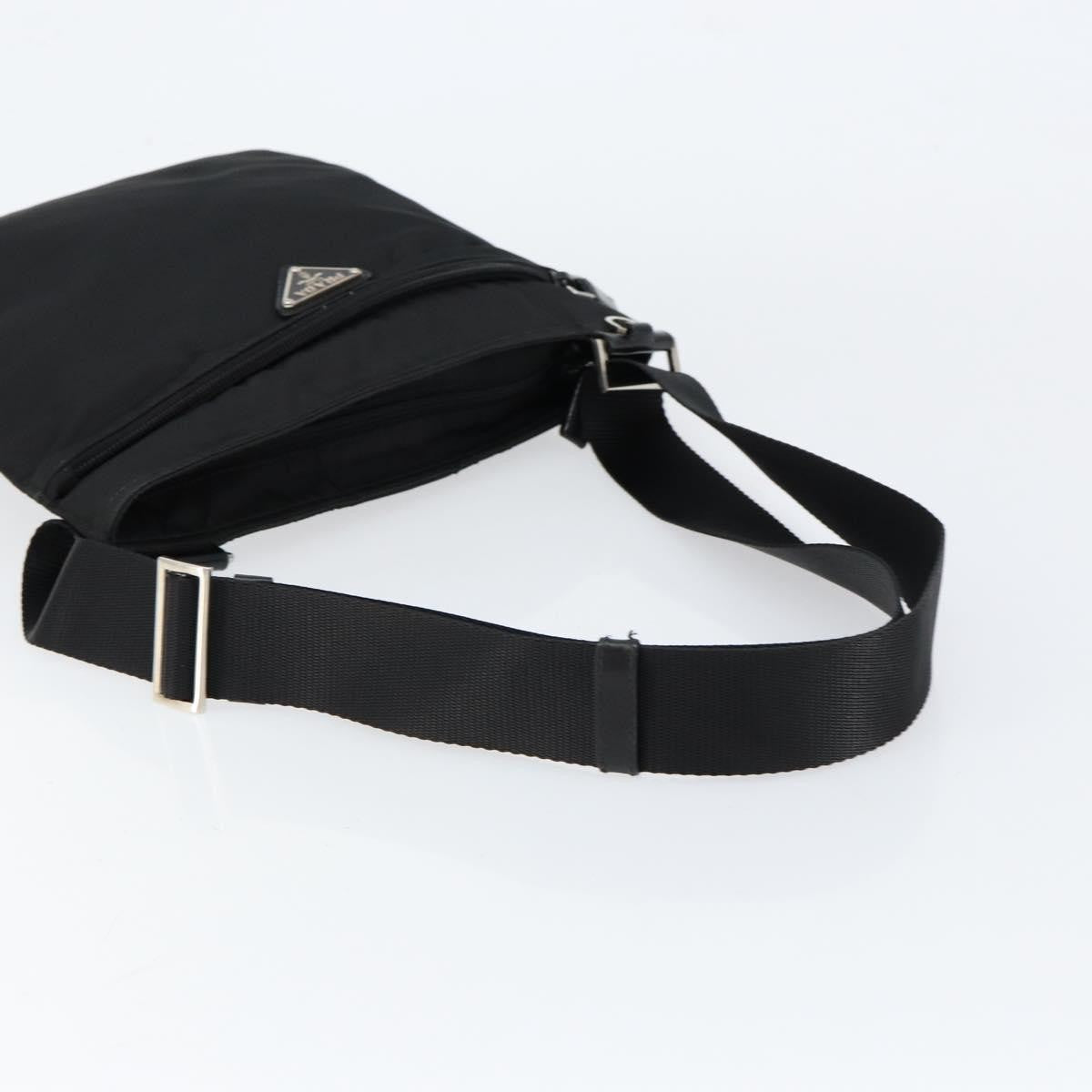 Prada Front Pocket Messenger Bag Tessuto Black Nylon Shoulder Bag Bag