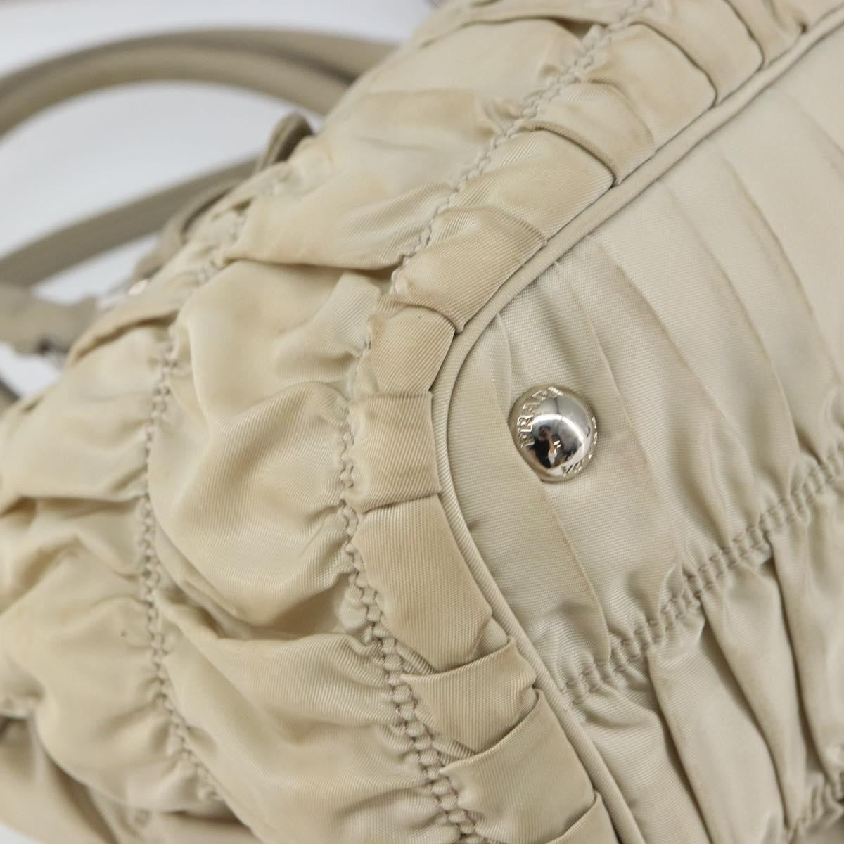 Prada Gaufre Convertible Tote Tessuto Beige Nylon Tote Bag Bag