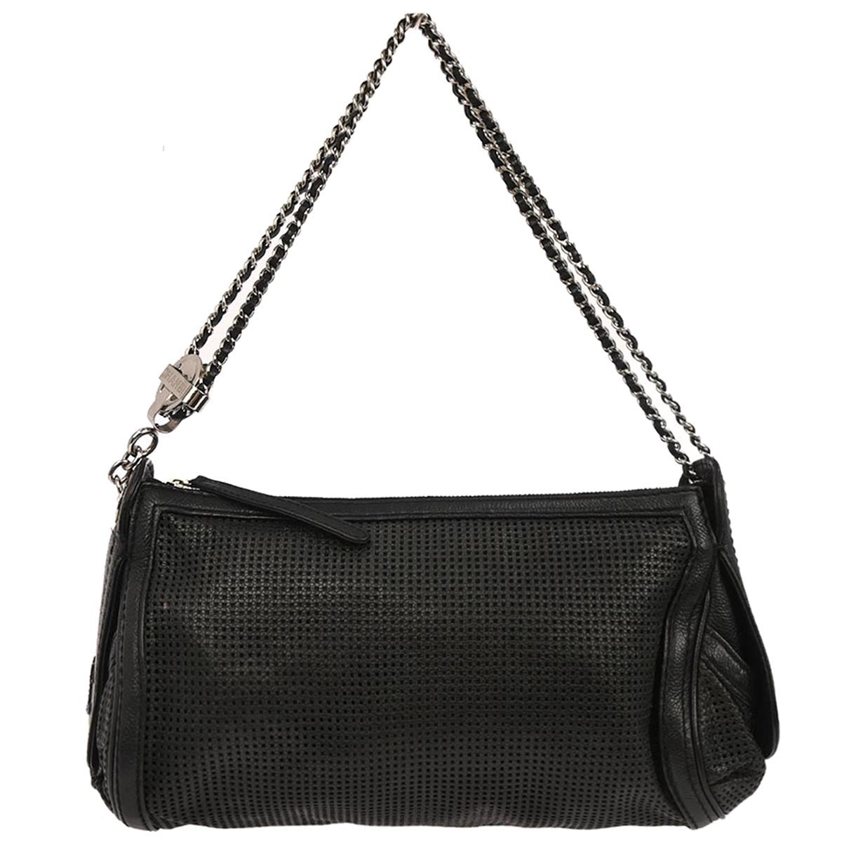 Chanel Pulley Camera Bag Perforated Caviar Black Leather Shoulder Bag Bag