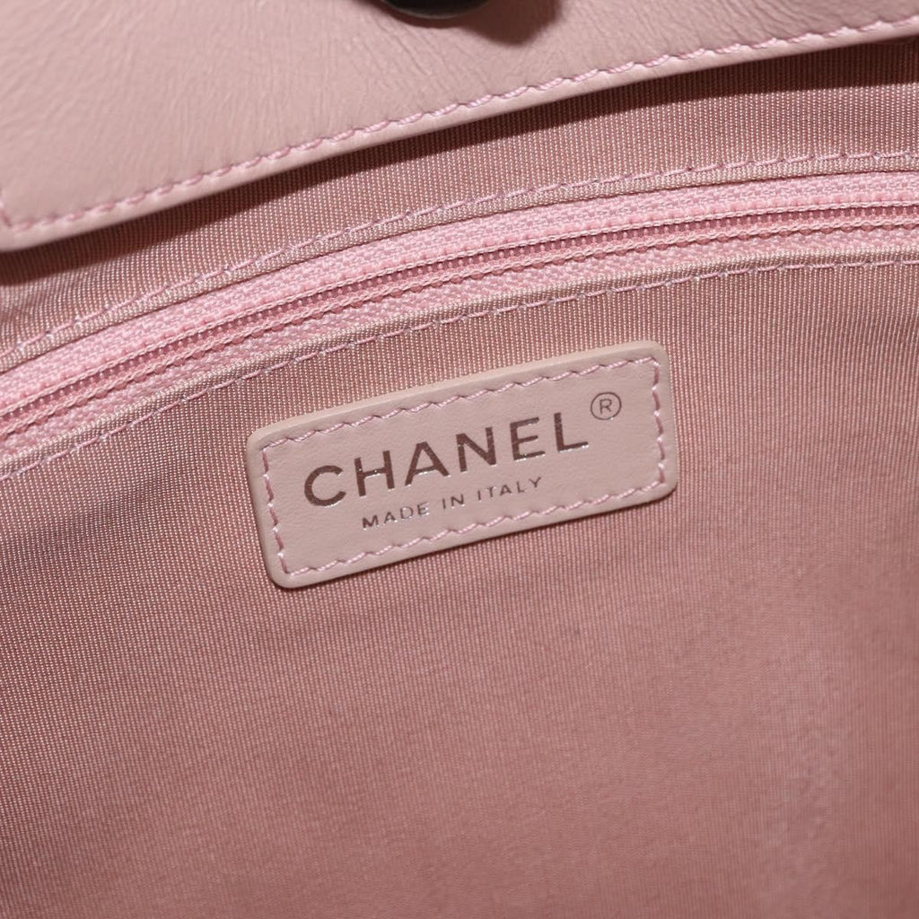 Chanel Easy Shopping Tote Quilted Calfskin Pink Leather Tote Bag Bag