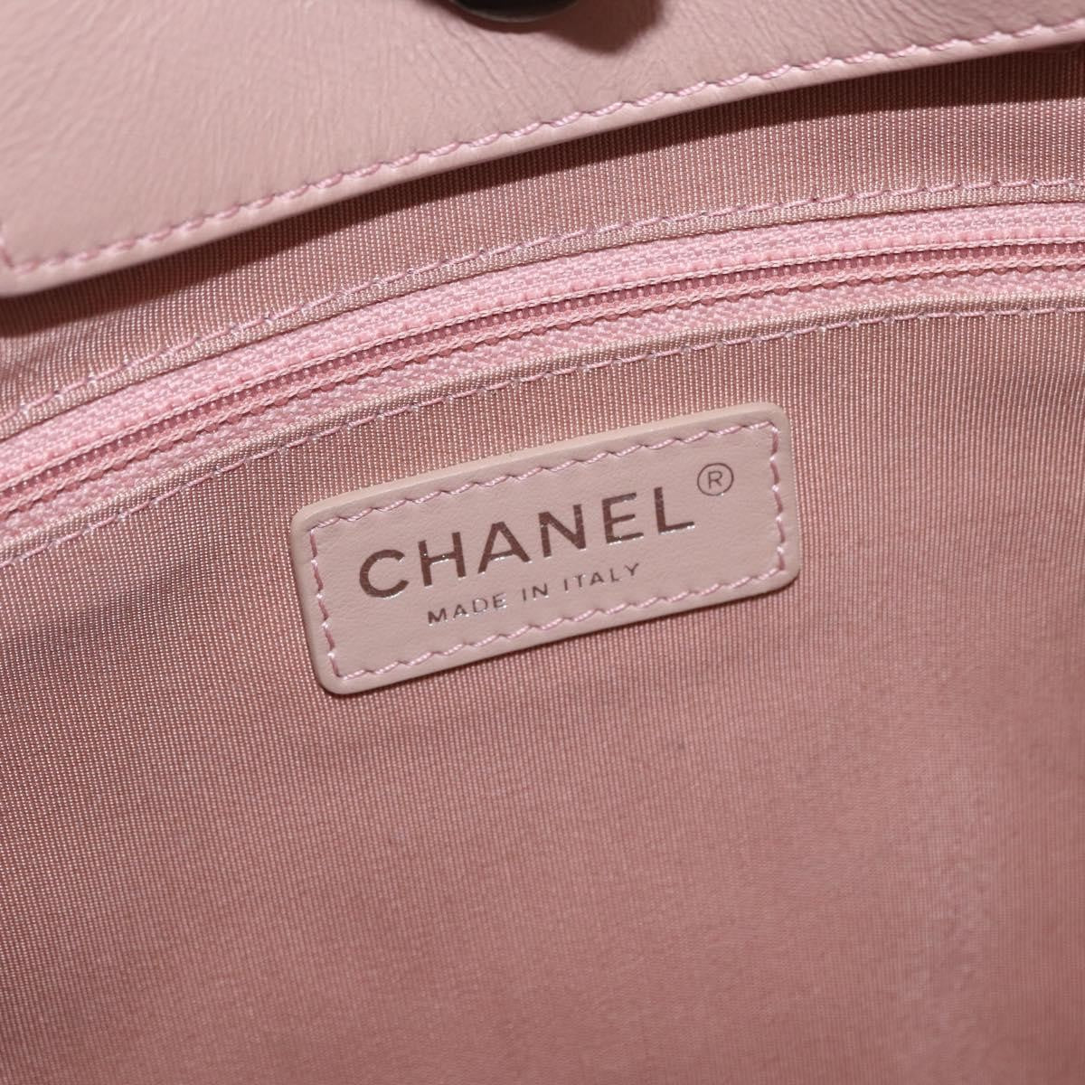 Chanel Easy Shopping Tote Quilted Calfskin Pink Leather Tote Bag Bag