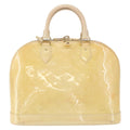 Louis Vuitton Alma Handbag Monogram Vernis Beige Patent_Leather Handbag