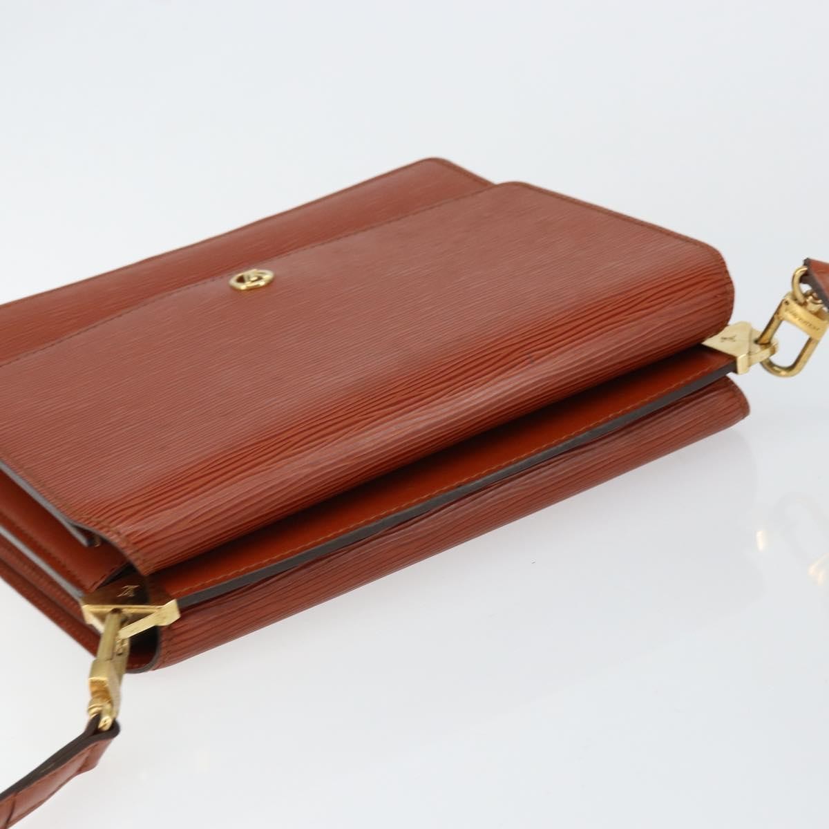 Louis Vuitton Grenelle Shoulder Bag Epi Leather Brown Leather Shoulder Bag
