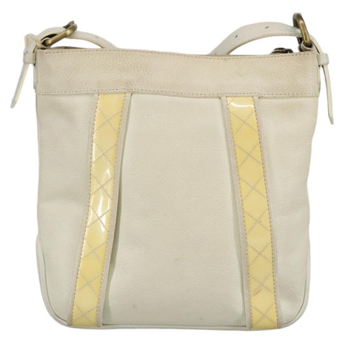 Burberry Vintage Shoulder Bag Leather White Leather Shoulder Bag