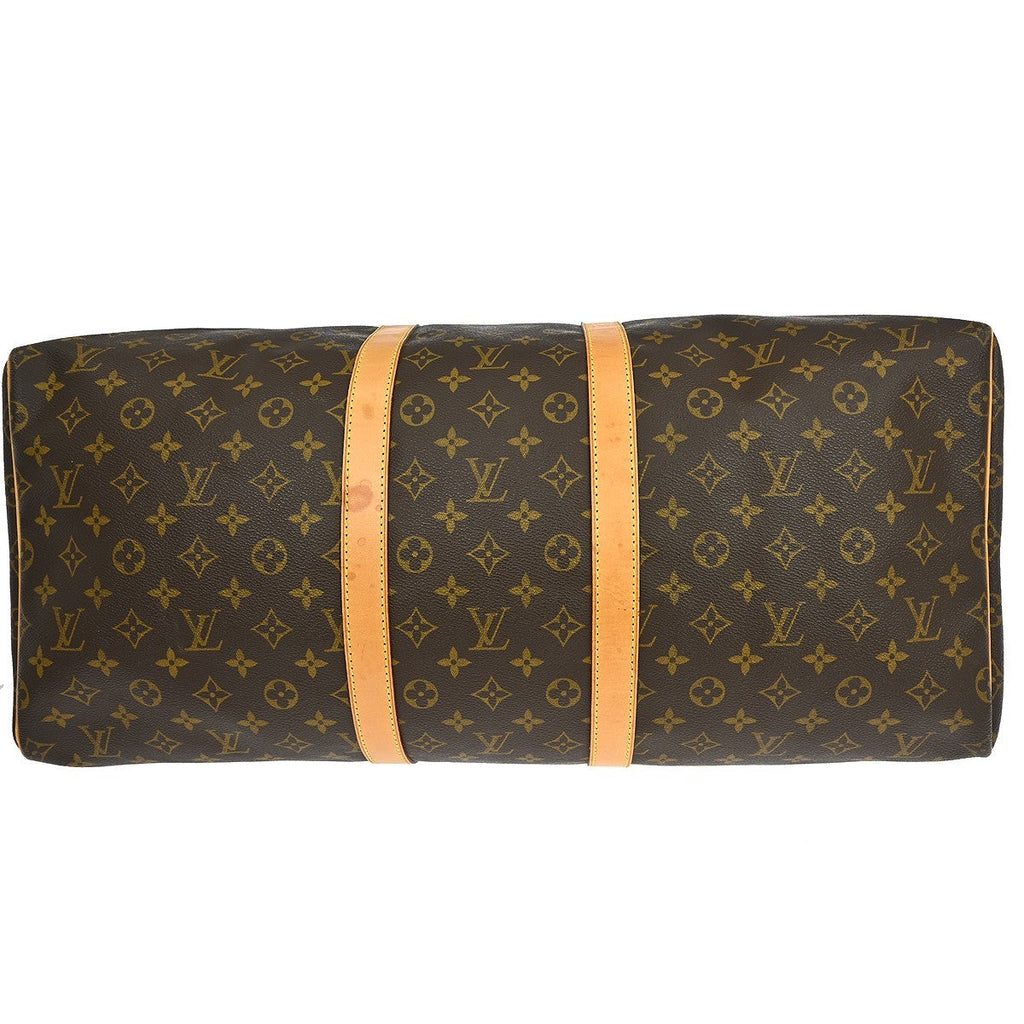 Louis Vuitton Keepall Bag Monogram Canvas Brown Canvas Travel Bag