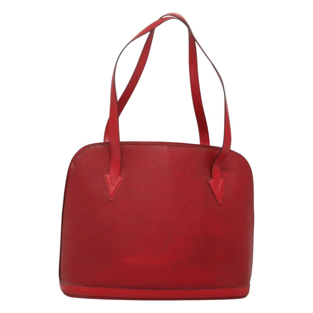 Louis Vuitton Lussac Handbag Epi Leather Red Leather Shoulder Bag