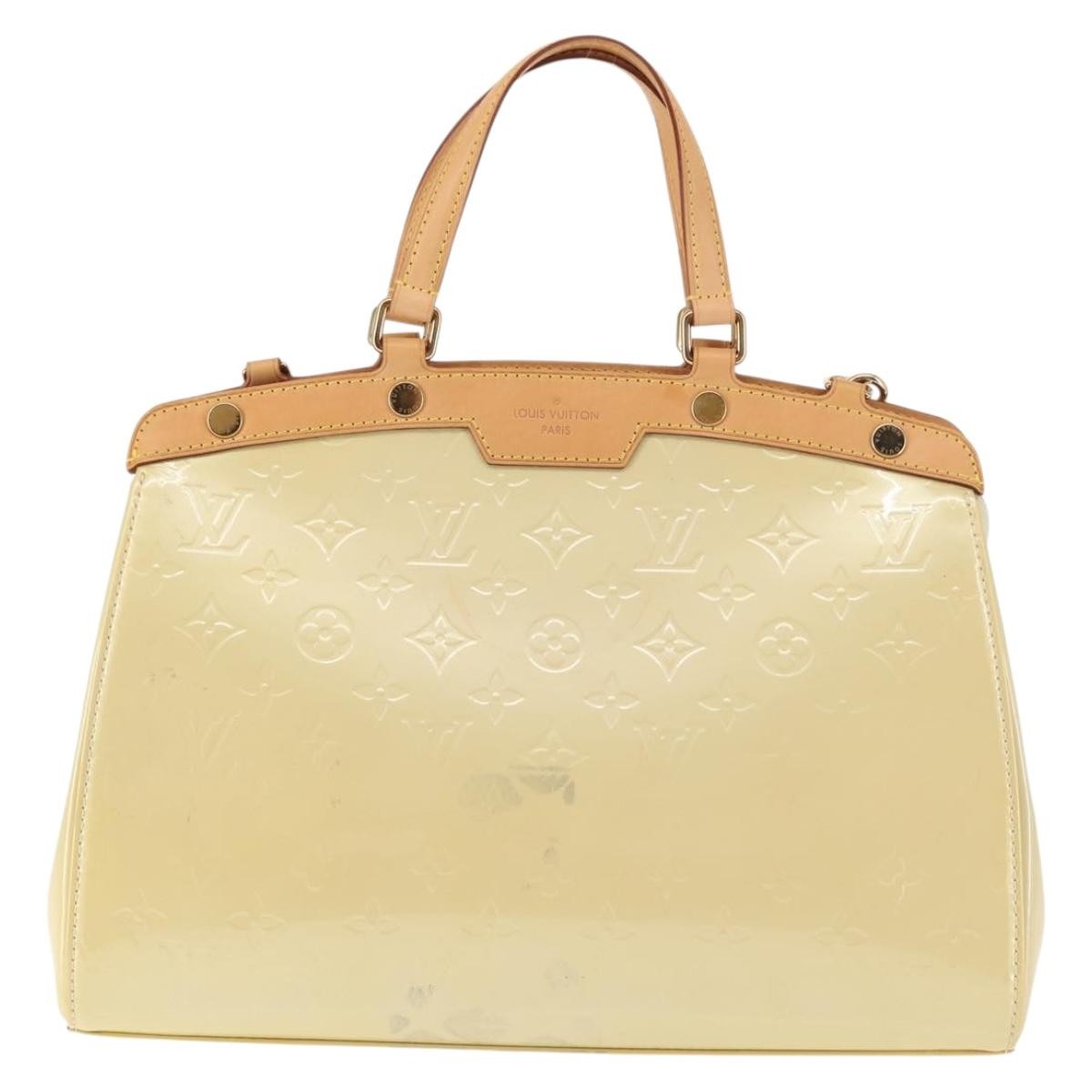 Louis Vuitton Brea Handbag Monogram Vernis Beige Patent_Leather Bag