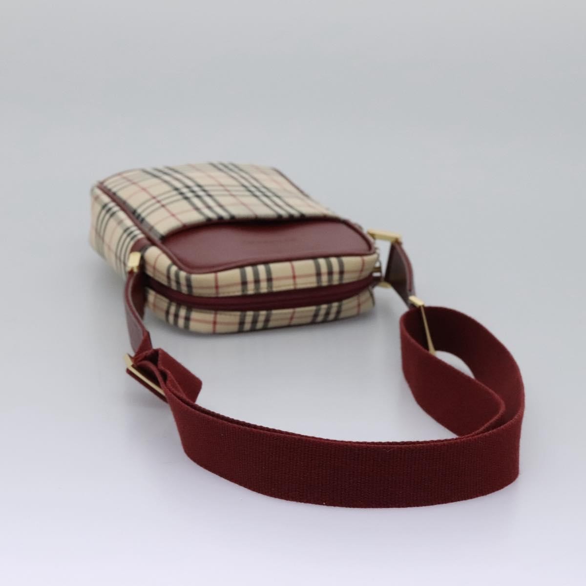 Burberry Nova Check Shoulder Bag Canvas And Leather Beige Canvas Shoulder Bag