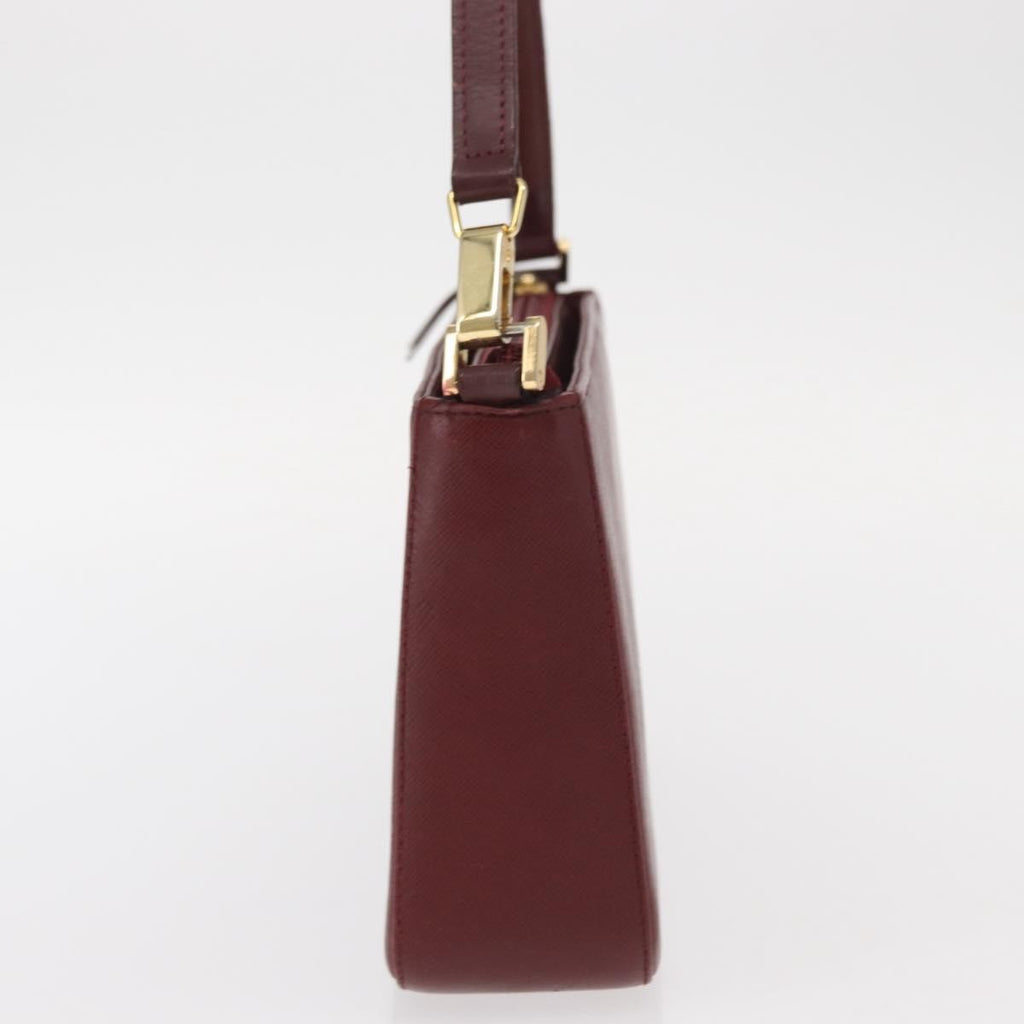 Burberry Vintage Shoulder Bag Leather Burgundy Leather Shoulder Bag