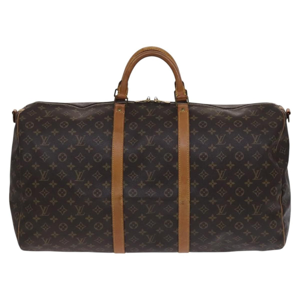 Louis Vuitton Keepall Bandouliere Bag Monogram Canvas Brown Canvas Travel Bag